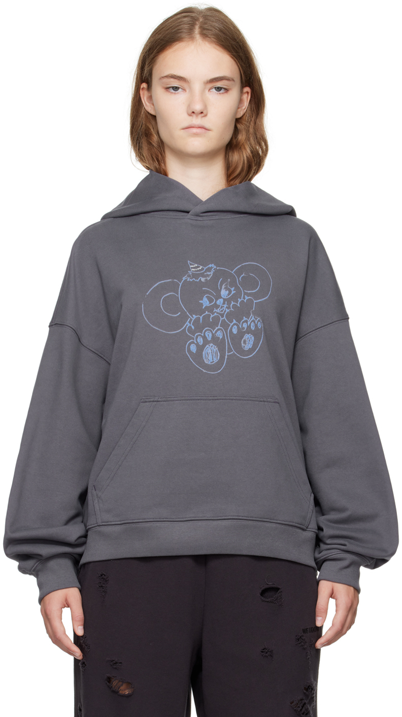 Серый Монстр Приталенная толстовка с капюшоном We11done, Charcoal
Серый Монстр Приталенная толстовка с капюшоном We11done, Charcoal