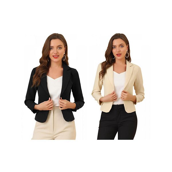 2 упаковки женского пиджака с открытой полой и цветочным принтом Allegra K, Black Beige Solid
2 упаковки женского пиджака с открытой полой и цветочным принтом Allegra K, Black Beige Solid