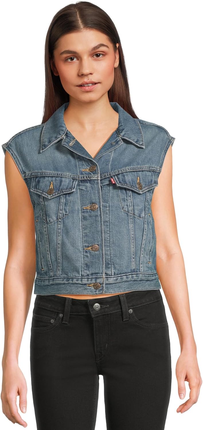 Женская джинсовая жилетка Levi's в стиле 90-х укороченная, серо-голубой
Женская джинсовая жилетка Levi's в стиле 90-х укороченная, серо-голубой