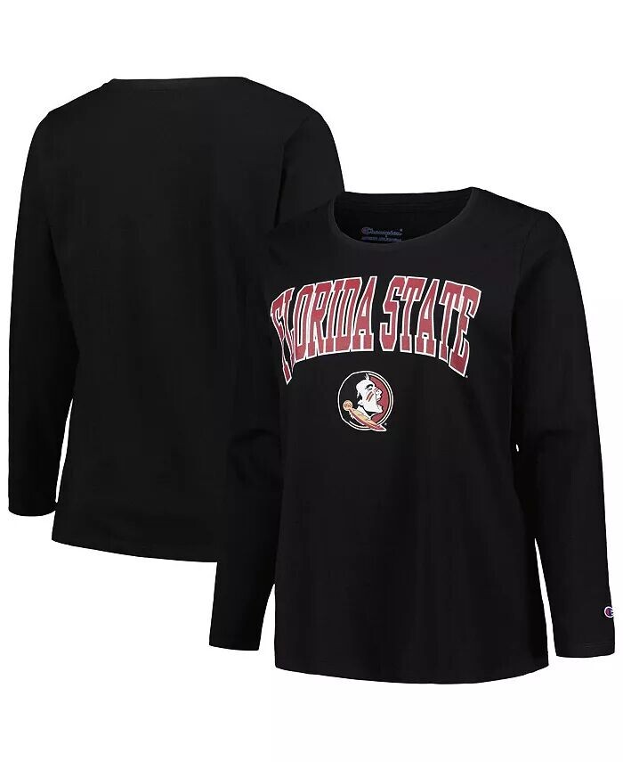 Женская черная футболка семинолов штата Флорида больших размеров с круглым вырезом и длинными рукавами, аркой и логотипом Profile, черный
Женская черная футболка семинолов штата Флорида больших размеров с круглым вырезом и длинными рукавами, аркой и логотипом Profile, черный