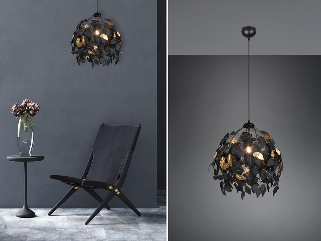 Подвесной светильник с листьями абажура R10461932 Reality Leuchten, черный
Подвесной светильник с листьями абажура R10461932 Reality Leuchten, черный