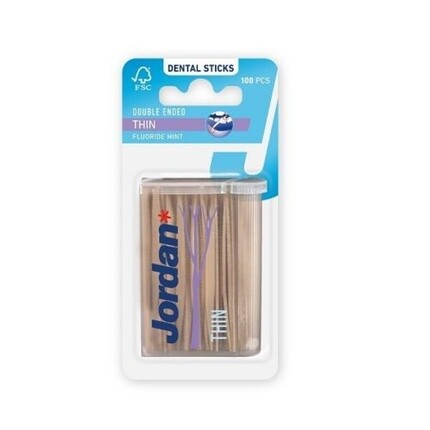 Двусторонние зубные палочки тонкие, 100 шт., Jordan
Двусторонние зубные палочки тонкие, 100 шт., Jordan