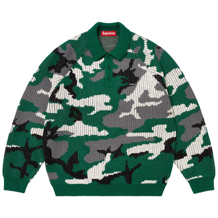 Свитер Supreme Small Box Polo Sweater, Green Camo
Свитер Supreme Small Box Polo Sweater, Green Camo