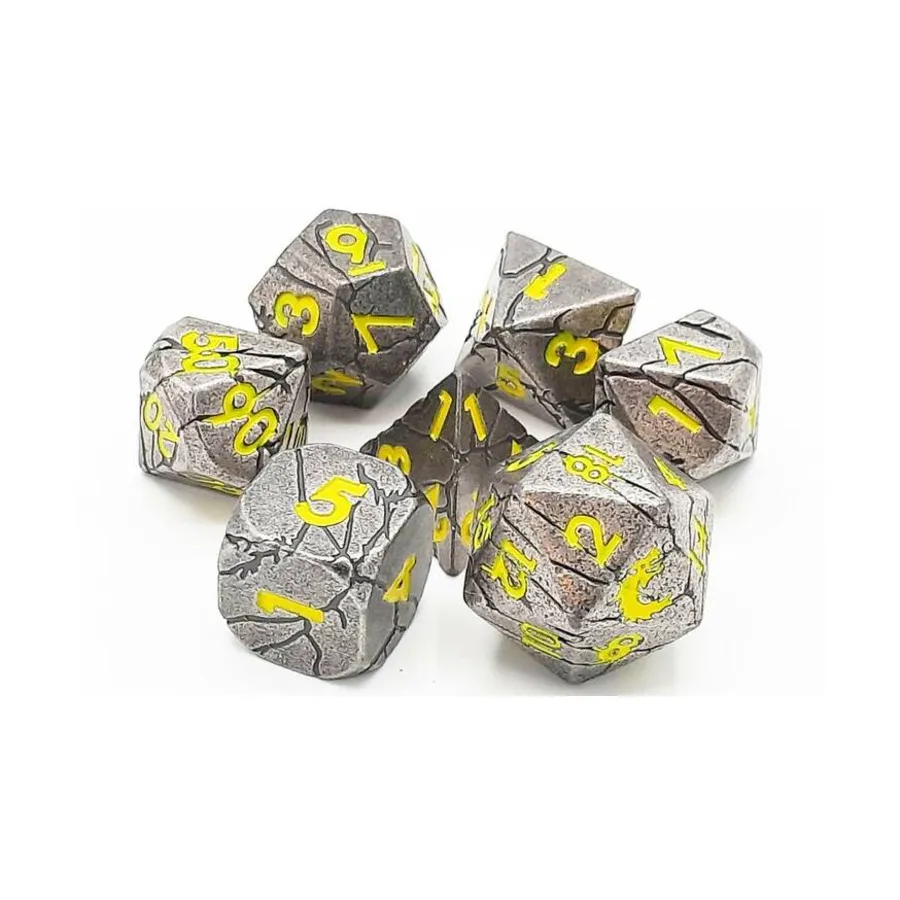 Набор Orc Forged Poly — древнее серебро с желтым цветом (7), Metal Dice - Orc Forged
Набор Orc Forged Poly — древнее серебро с желтым цветом (7), Metal Dice - Orc Forged