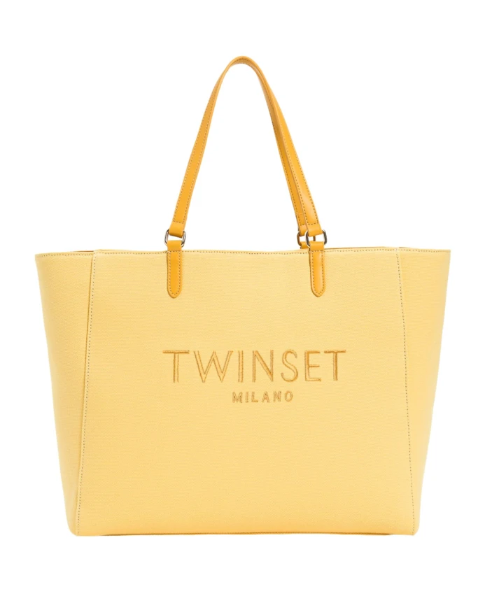 Желтая сумка-шопер с логотипом Twinset, желтый
Желтая сумка-шопер с логотипом Twinset, желтый