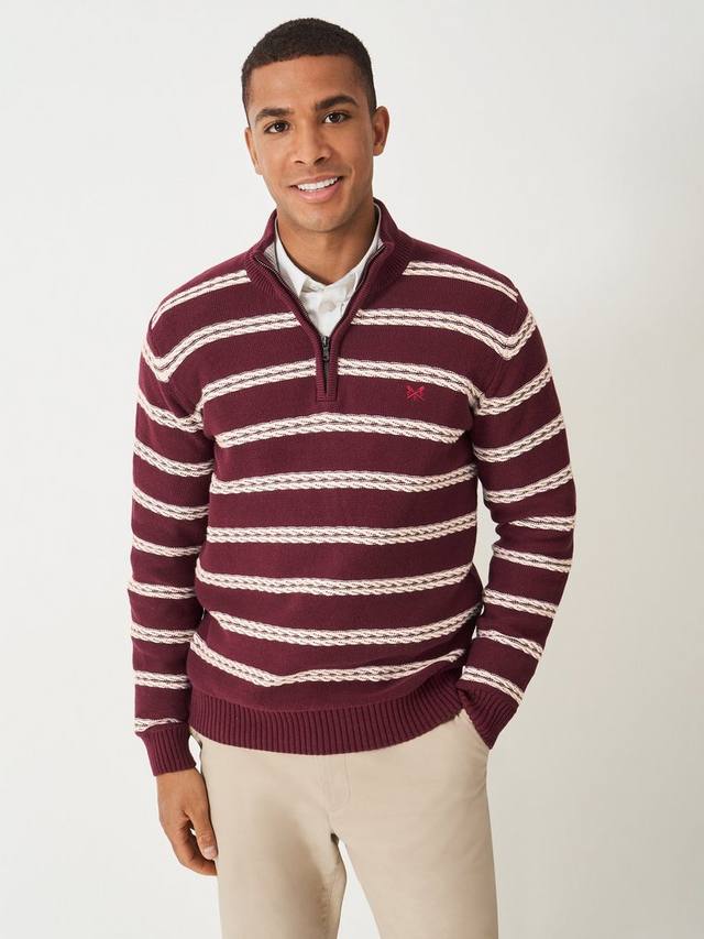 Полосатый джемпер с полузастежкой Crew Clothing, Red Wine
Полосатый джемпер с полузастежкой Crew Clothing, Red Wine