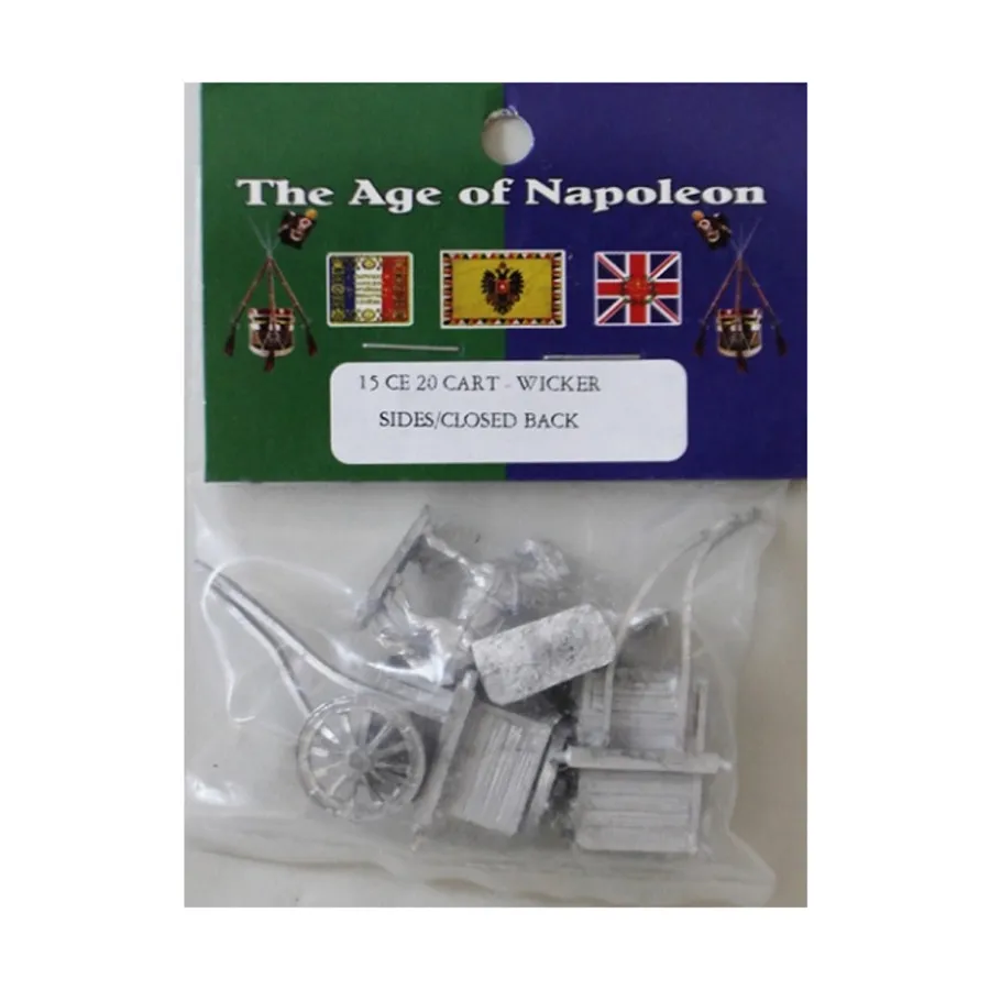 Тележка с плетеными бортами – закрытая спинка, Age of Napoleon - Assorted - Equipment (15mm) (Blue Moon)
Тележка с плетеными бортами – закрытая спинка, Age of Napoleon - Assorted - Equipment (15mm) (Blue Moon)