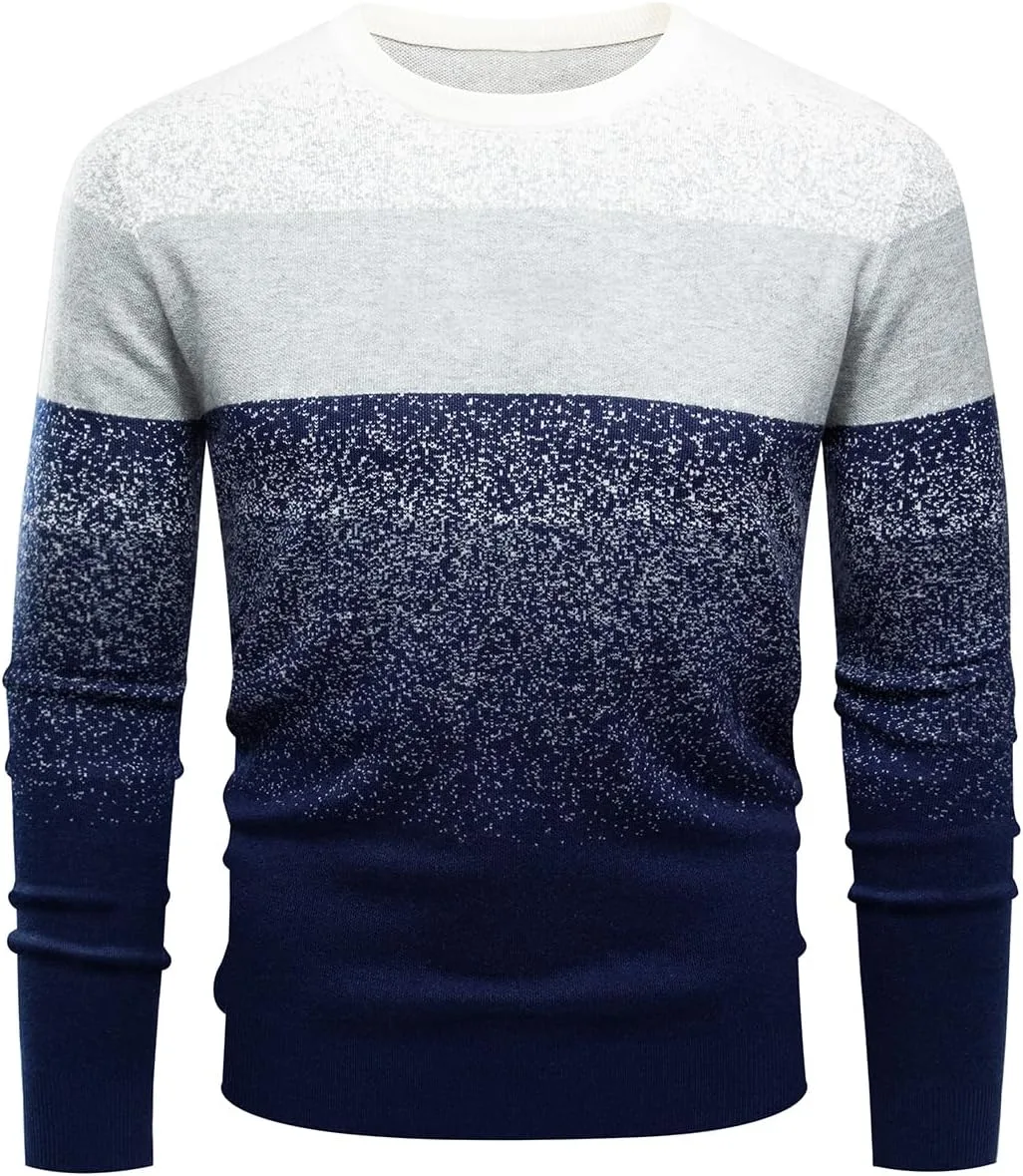 ALLOVIN мужской свитер с градиентной полоской — Slim Fit, мягкая шерстяная смесь
ALLOVIN мужской свитер с градиентной полоской — Slim Fit, мягкая шерстяная смесь