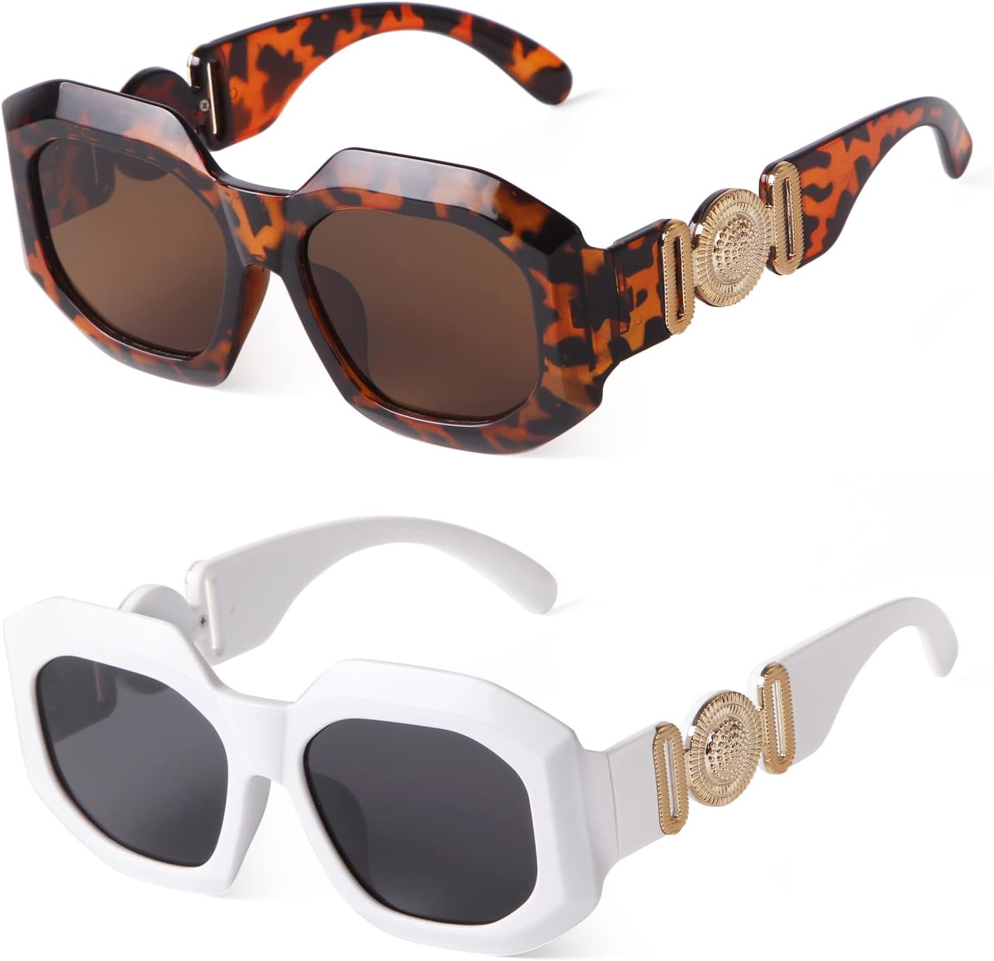 Солнцезащитные очки VIA LEECA Trendy неправильной формы, прямоугольной формы, для женщин и мужчин, винтажные очки для вождения в стиле 90-х, одна упаковка, 2 Packs Brown+white
Солнцезащитные очки VIA LEECA Trendy неправильной формы, прямоугольной формы, для женщин и мужчин, винтажные очки для вождения в стиле 90-х, одна упаковка, 2 Packs Brown+white