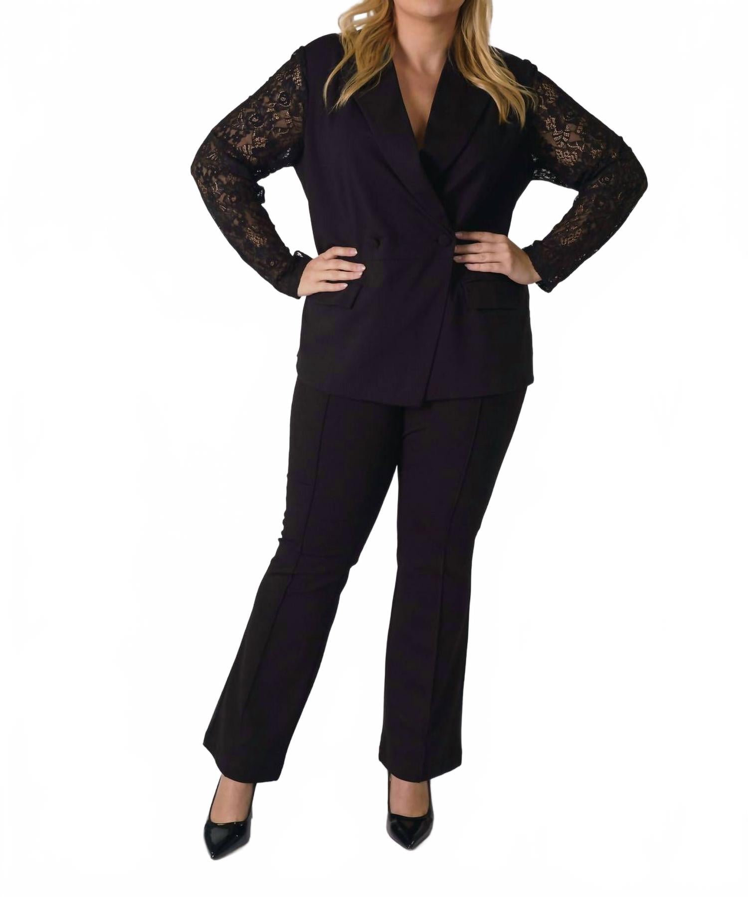 Reaperlong Lseeve Приталенная куртка с воротником - Плюс в черном Capsule 121 
Reaperlong Lseeve Приталенная куртка с воротником - Плюс в черном Capsule 121