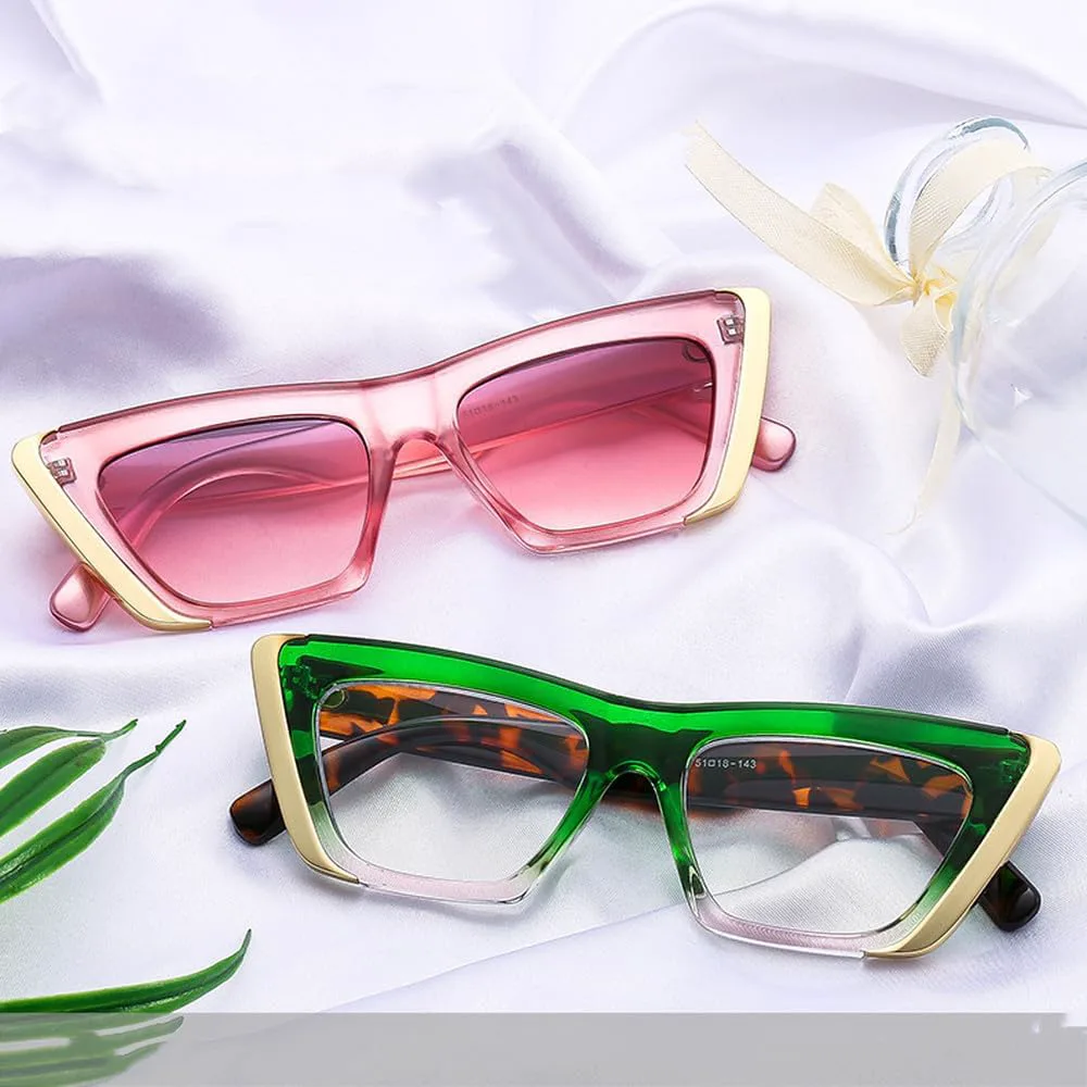 Модные солнцезащитные очки «кошачий глаз» для женщин, винтажные, с прозрачными линзами, роскошная оправа, защита от ультрафиолета UV400 TYUVIVO, Pink White
Модные солнцезащитные очки «кошачий глаз» для женщин, винтажные, с прозрачными линзами, роскошная оправа, защита от ультрафиолета UV400 TYUVIVO, Pink White