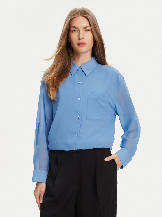 Рубашка обычного кроя LV044B902G Calvin Klein, синий 
Рубашка обычного кроя LV044B902G Calvin Klein, синий