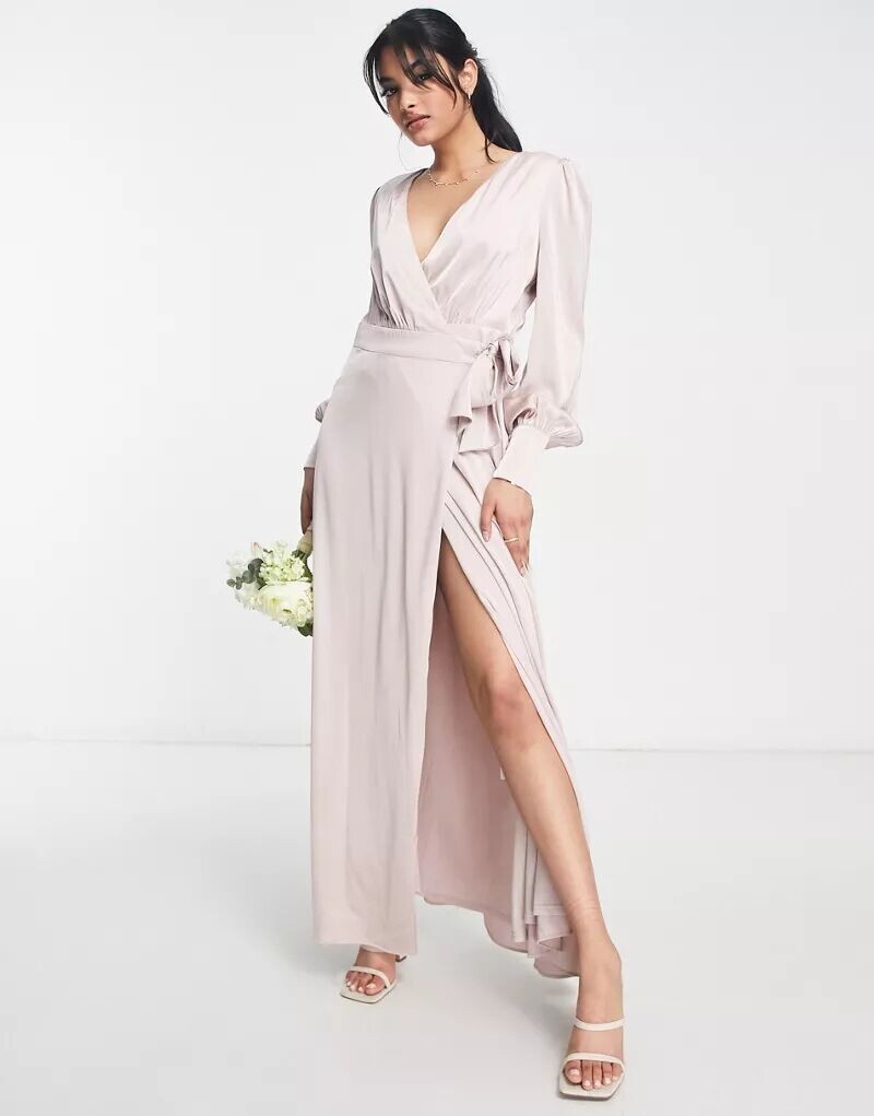 TFNC Bridesmaid розовое атласное платье макси с длинными рукавами, Серый, TFNC Bridesmaid розовое атласное платье макси с длинными рукавами
TFNC Bridesmaid розовое атласное платье макси с длинными рукавами, Серый, TFNC Bridesmaid розовое атласное платье макси с длинными рукавами
