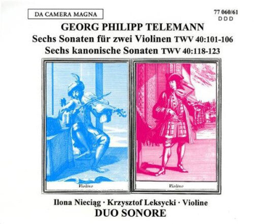 CD диск Telemann / Duo Sonore: 6 Sons for 2 Violins 6 Kano 
CD диск Telemann / Duo Sonore: 6 Sons for 2 Violins 6 Kano