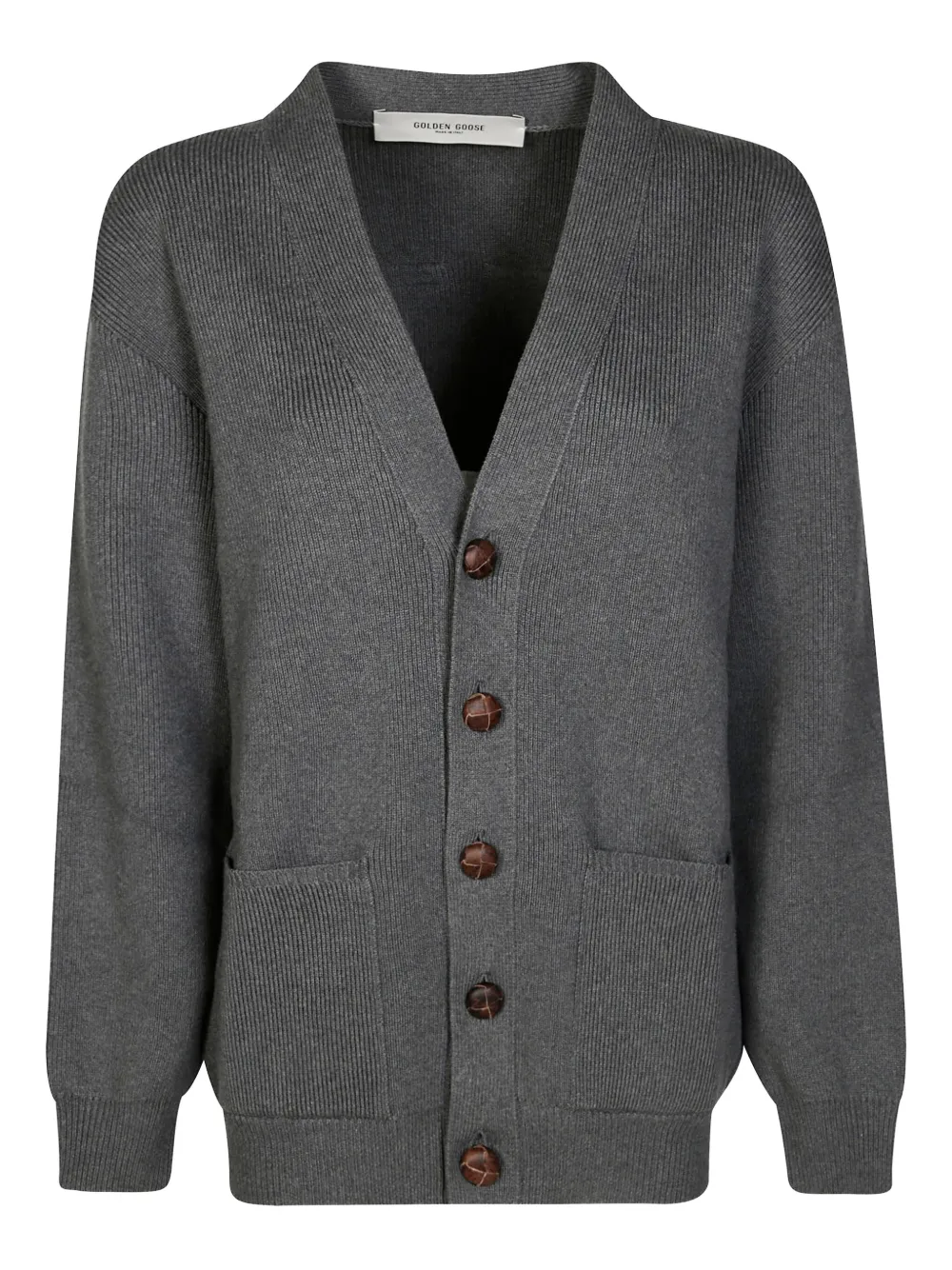 Кардиган меланж с принтом-логотипом Golden Goose, серый
Кардиган меланж с принтом-логотипом Golden Goose, серый