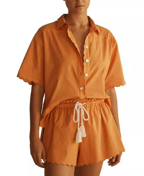 Рубашка с коротким рукавом Tangelo Scallop Aur Oceà, оранжевый
Рубашка с коротким рукавом Tangelo Scallop Aur Oceà, оранжевый