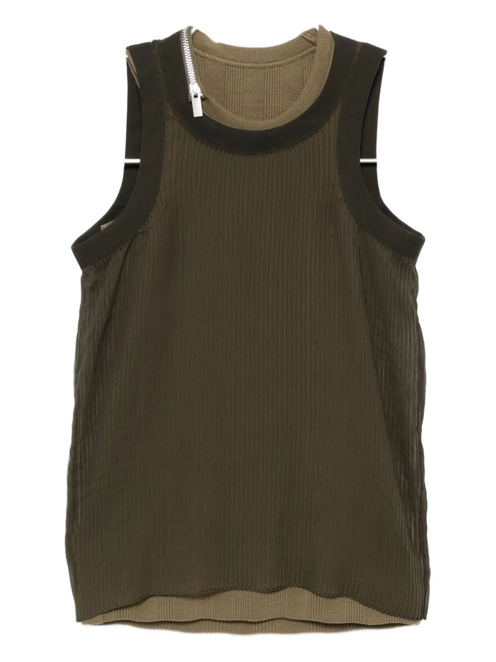 Плиссированный жилет SACAI, зеленый
Плиссированный жилет SACAI, зеленый