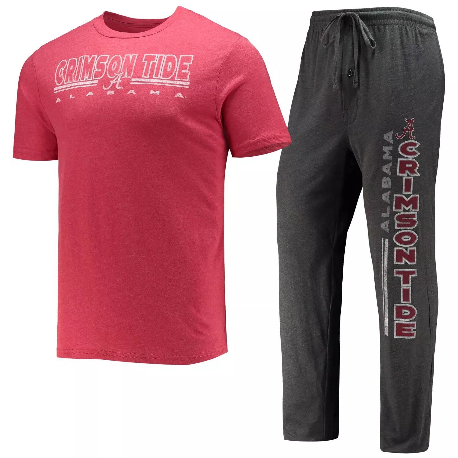 Мужская футболка Concepts Sport с древесным углем и малиновым цветом Alabama Crimson Tide Meter, комплект для сна и брюки
Мужская футболка Concepts Sport с древесным углем и малиновым цветом Alabama Crimson Tide Meter, комплект для сна и брюки