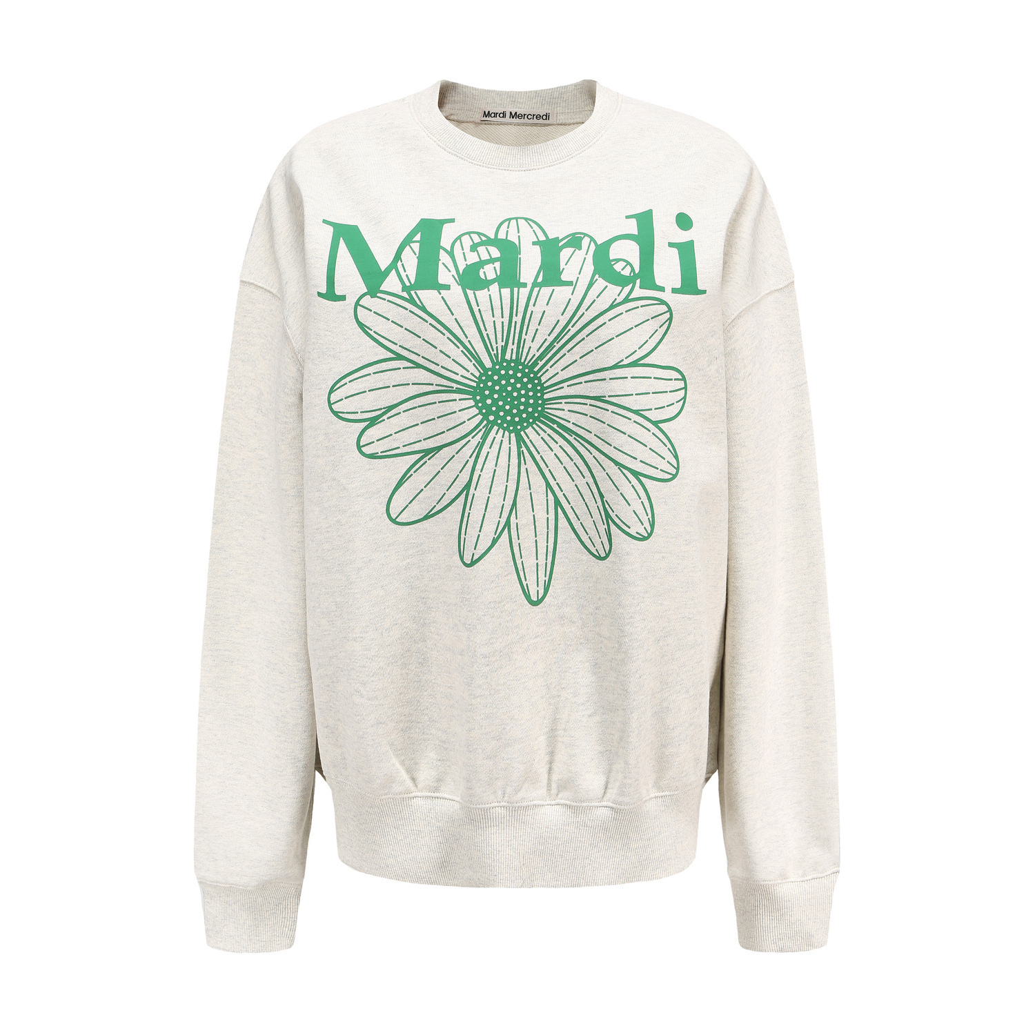 Свитшот Unisex MARDI MERCREDI, Пыльно-серый (Яблочно-зеленый) 
Свитшот Unisex MARDI MERCREDI, Пыльно-серый (Яблочно-зеленый)