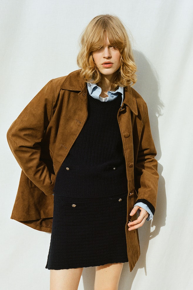 Юбка А-силуэта трикотажная с жемчужным узором H&M, синий
Юбка А-силуэта трикотажная с жемчужным узором H&M, синий