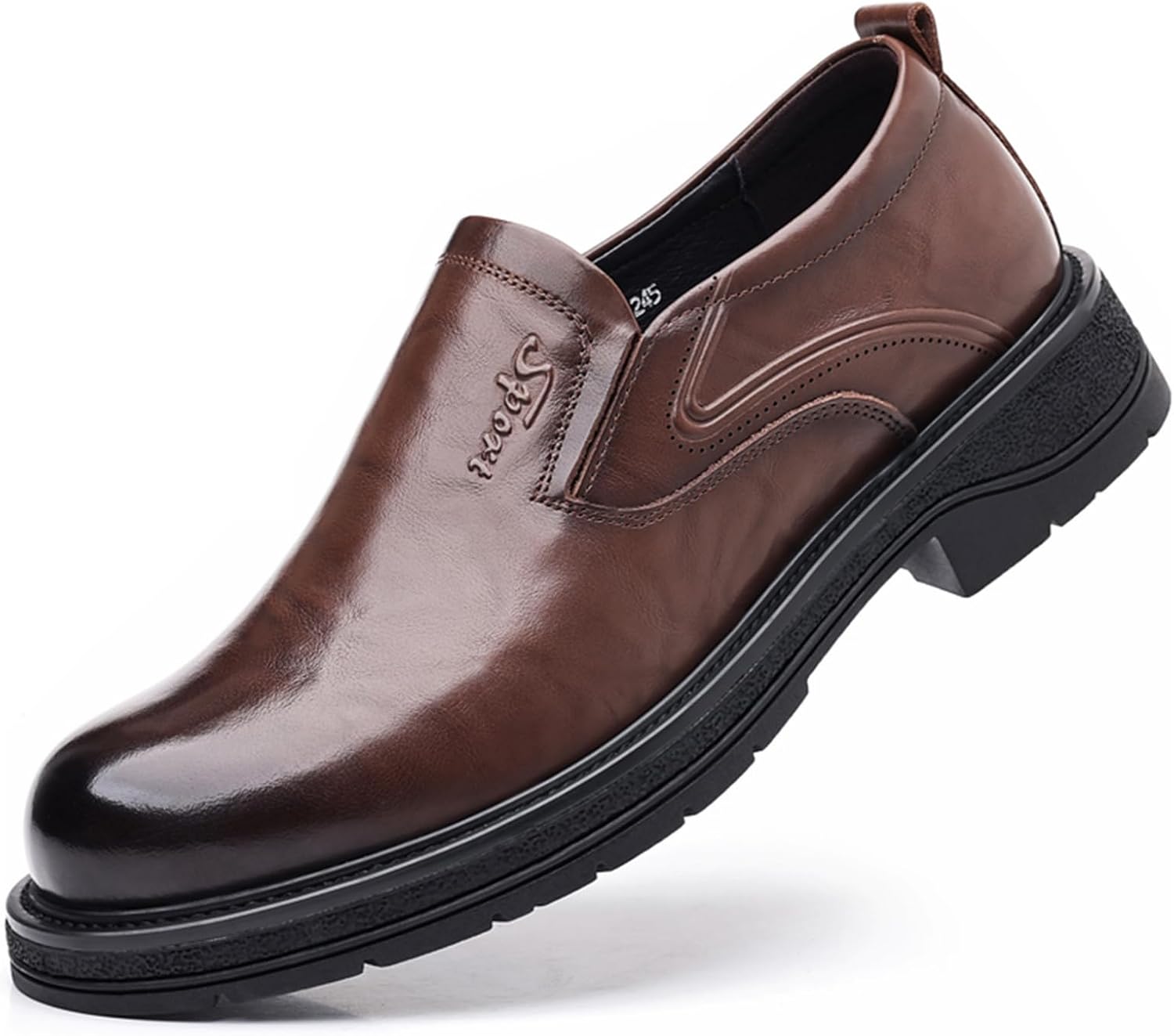 Мужские туфли-слипоны из натуральной кожи с толстой подошвой, повседневные деловые формальные пенни-лоферы Lossarye, коричневый
Мужские туфли-слипоны из натуральной кожи с толстой подошвой, повседневные деловые формальные пенни-лоферы Lossarye, коричневый