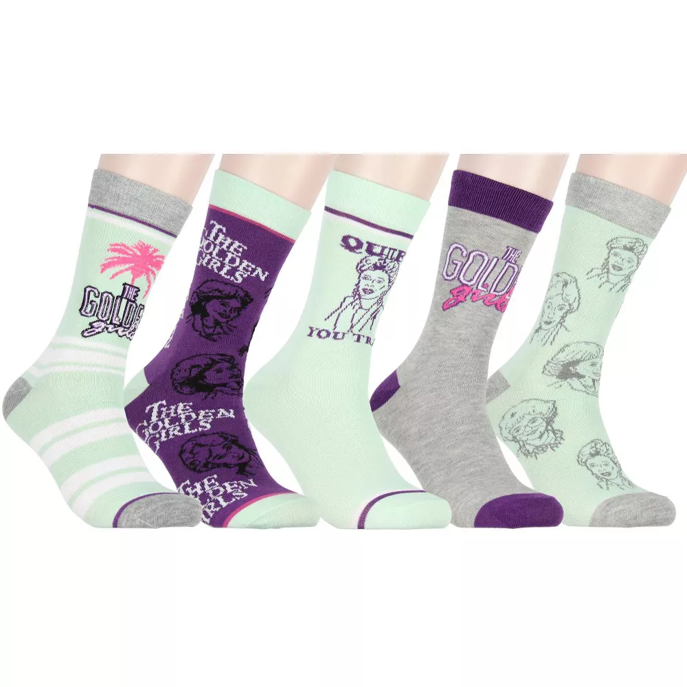 Комплект из 5 пар повседневных носков для взрослых Golden Girls, разноцветный
Комплект из 5 пар повседневных носков для взрослых Golden Girls, разноцветный