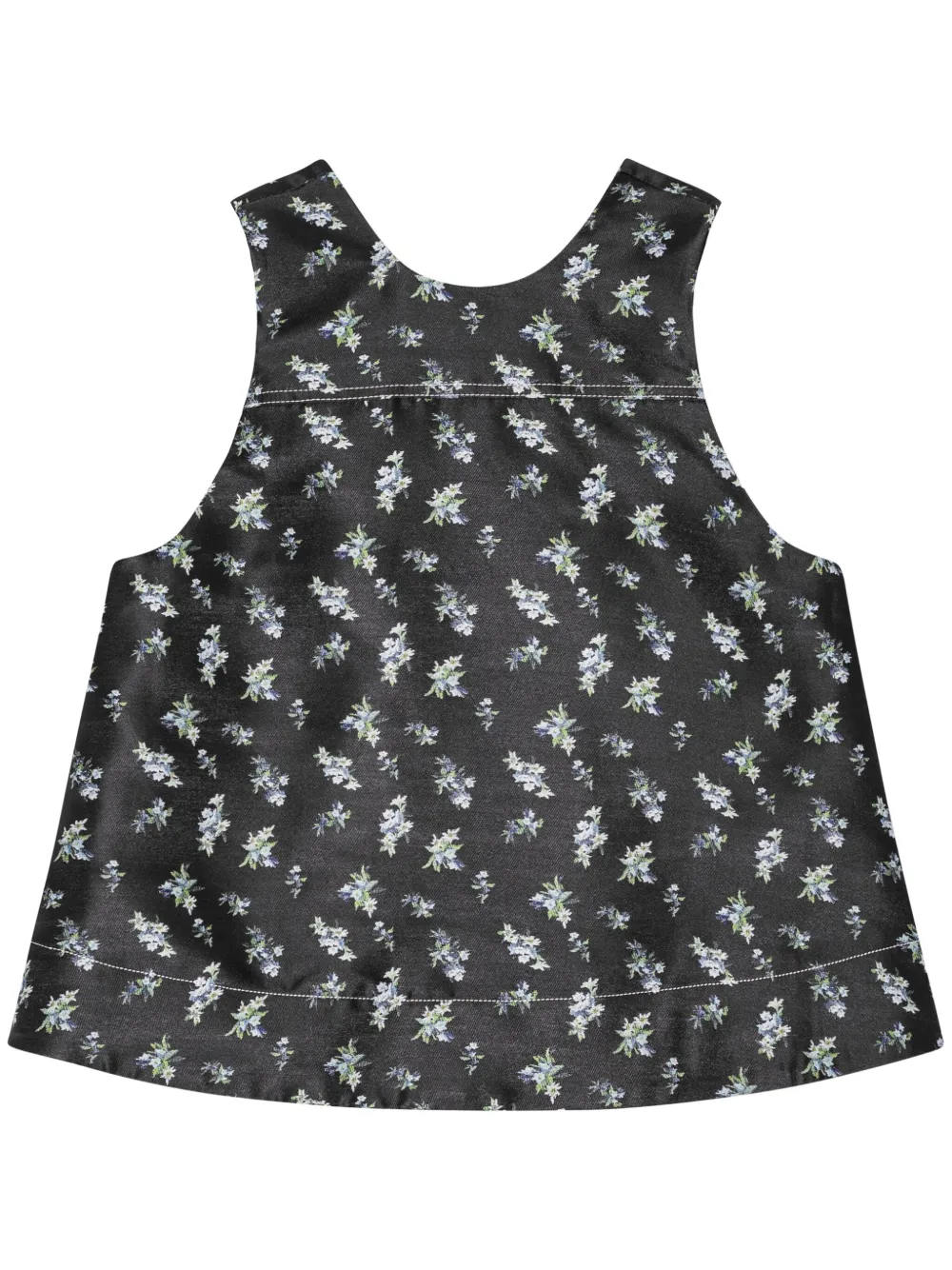 Топ с цветочным принтом GANNI, черный
Топ с цветочным принтом GANNI, черный