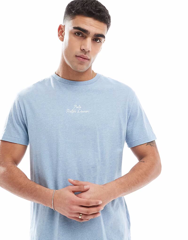 Футболка Polo Ralph Lauren с центральным логотипом, классический свободный крой, светло-голубой меланжевый
Футболка Polo Ralph Lauren с центральным логотипом, классический свободный крой, светло-голубой меланжевый