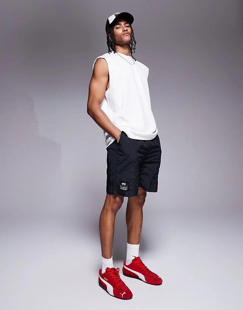 Шорты-карго с логотипом Alpha черного цвета Alpha Industries
Шорты-карго с логотипом Alpha черного цвета Alpha Industries