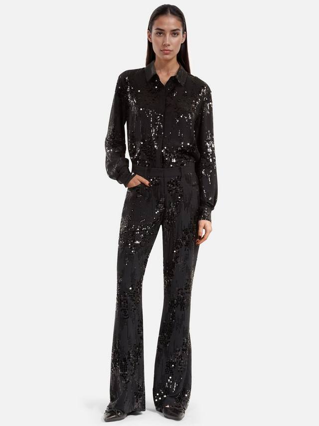 Рубашка с длинным рукавом в блестках THE KOOPLES, черный
Рубашка с длинным рукавом в блестках THE KOOPLES, черный