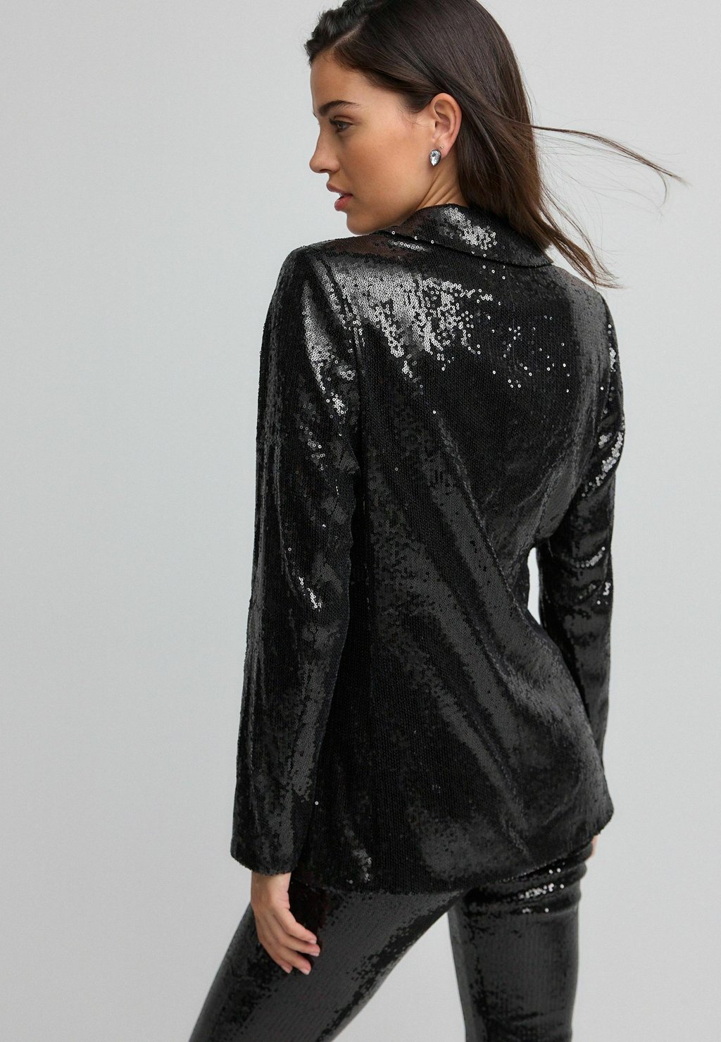 Блейзер PETITE FIT SEQUIN RELAXED Next, черный 
Блейзер PETITE FIT SEQUIN RELAXED Next, черный