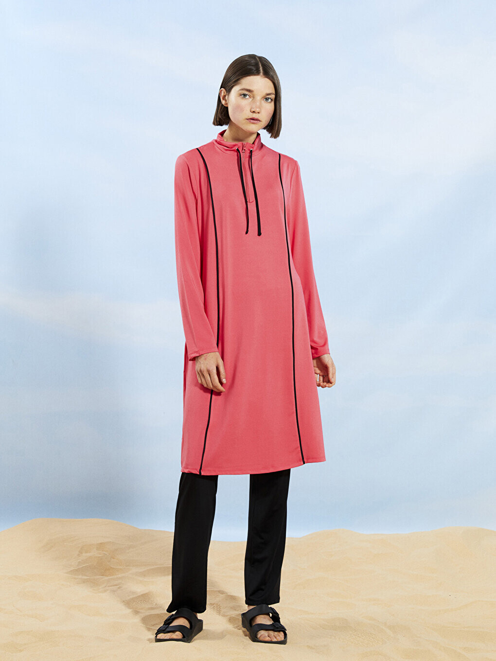 Обычный женский купальник в хиджабе с высоким воротником и длинными рукавами LCW DREAM, цветок граната
Обычный женский купальник в хиджабе с высоким воротником и длинными рукавами LCW DREAM, цветок граната