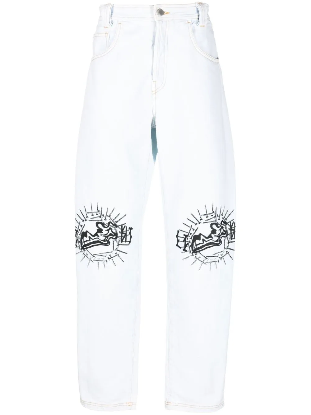 Прямые джинсы с графичным принтом 44 LABEL GROUP, синий
Прямые джинсы с графичным принтом 44 LABEL GROUP, синий