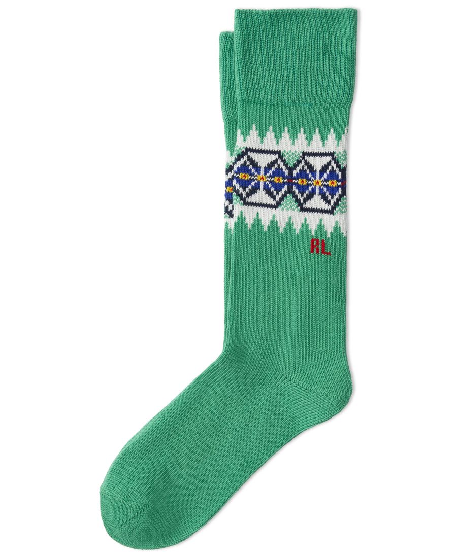 Женские свободные носки с узором Fair Isle в бордюре Polo Ralph Lauren, Green
Женские свободные носки с узором Fair Isle в бордюре Polo Ralph Lauren, Green
