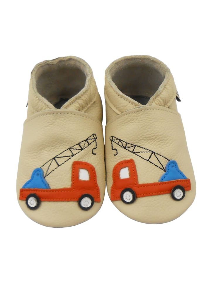Mepiq Детские кожаные прогулочные туфли цвета слоновой кости с нескользящей подошвой - с рисунком грузовика
Mepiq Детские кожаные прогулочные туфли цвета слоновой кости с нескользящей подошвой - с рисунком грузовика