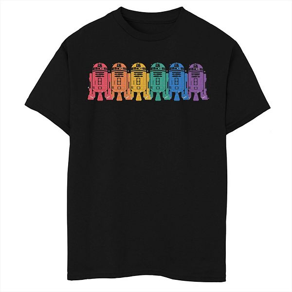 Футболка с принтом Boys Star Wars R2-D2 Rainbow Lineup Licensed Character
Футболка с принтом Boys Star Wars R2-D2 Rainbow Lineup Licensed Character