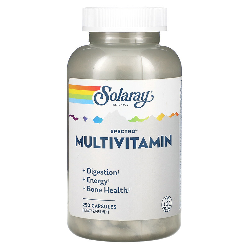 Solaray, Spectro Multivitamin, 250 капсул
Solaray, Spectro Multivitamin, 250 капсул