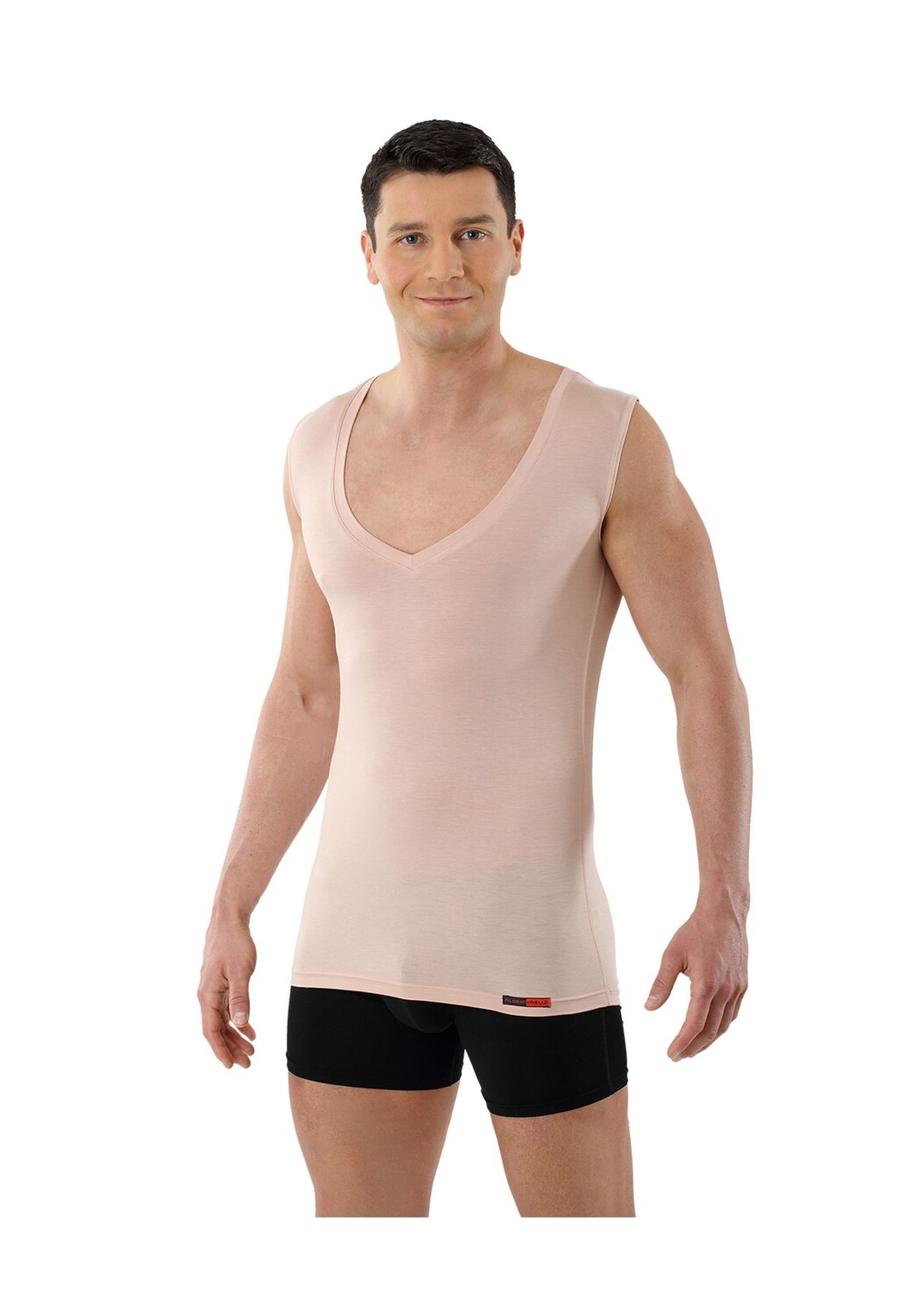 Майка Deep-V легкая, дышащая, без рукавов Albertkreuz, бежевый
Майка Deep-V легкая, дышащая, без рукавов Albertkreuz, бежевый