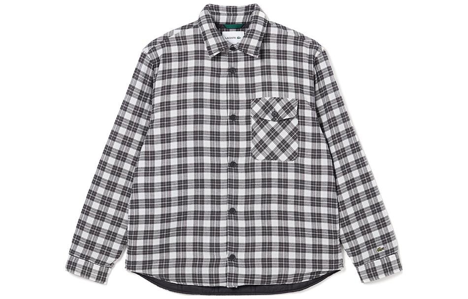 LACOSTE Мужская рубашка, цвет Black/White Checked 
LACOSTE Мужская рубашка, цвет Black/White Checked