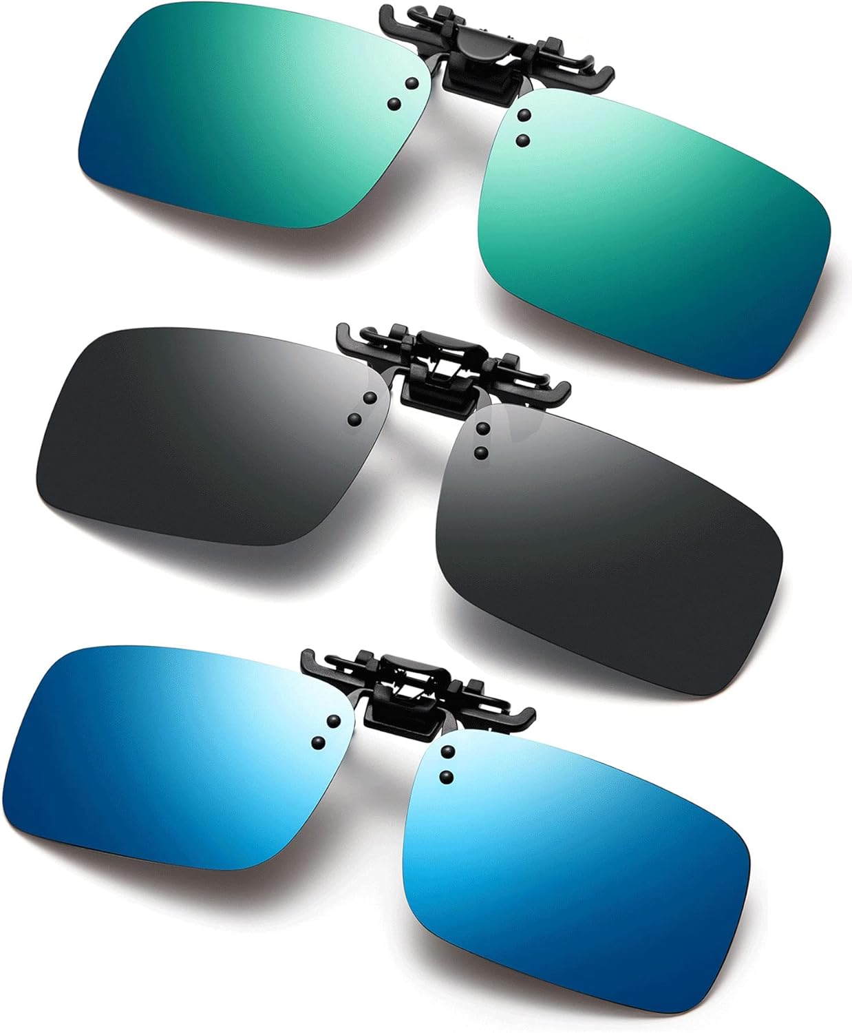 Поляризованные солнцезащитные очки-клипсы, комплект из 3 штук, защита от бликов и УФ-излучения, откидные солнцезащитные очки, надеваются поверх очков с диоптриями FF FRAZALA, Green&black&blue
Поляризованные солнцезащитные очки-клипсы, комплект из 3 штук, защита от бликов и УФ-излучения, откидные солнцезащитные очки, надеваются поверх очков с диоптриями FF FRAZALA, Green&black&blue