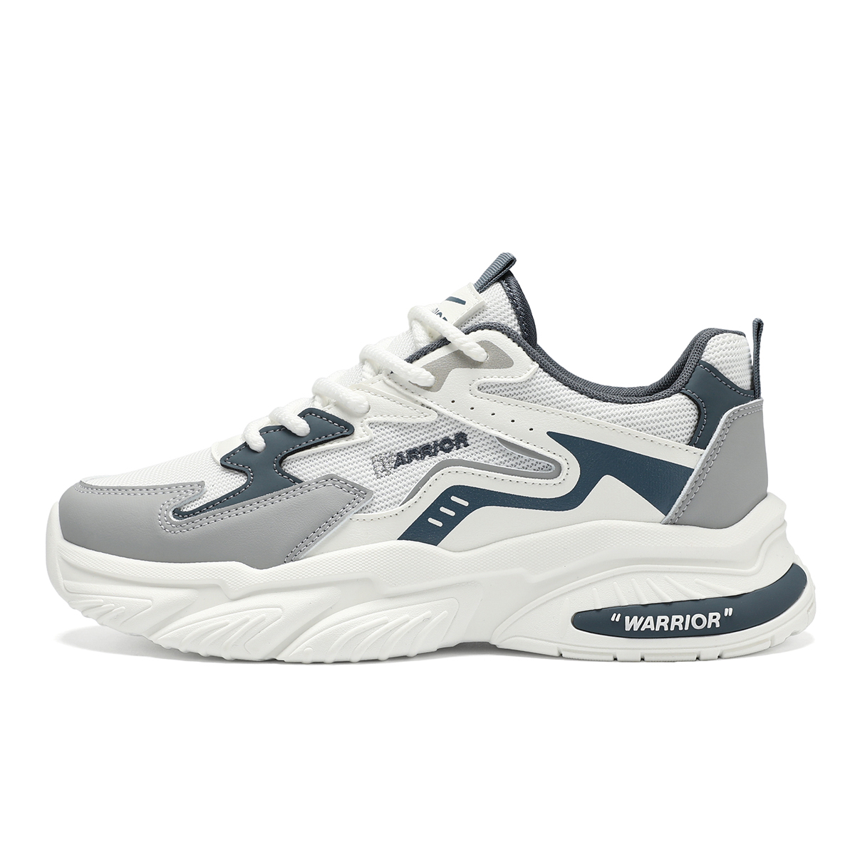Износостойкие дышащие низкие повседневные туфли, увеличивающие рост, для мужчин WARRIOR, White/Dusty Blue/Gray
Износостойкие дышащие низкие повседневные туфли, увеличивающие рост, для мужчин WARRIOR, White/Dusty Blue/Gray