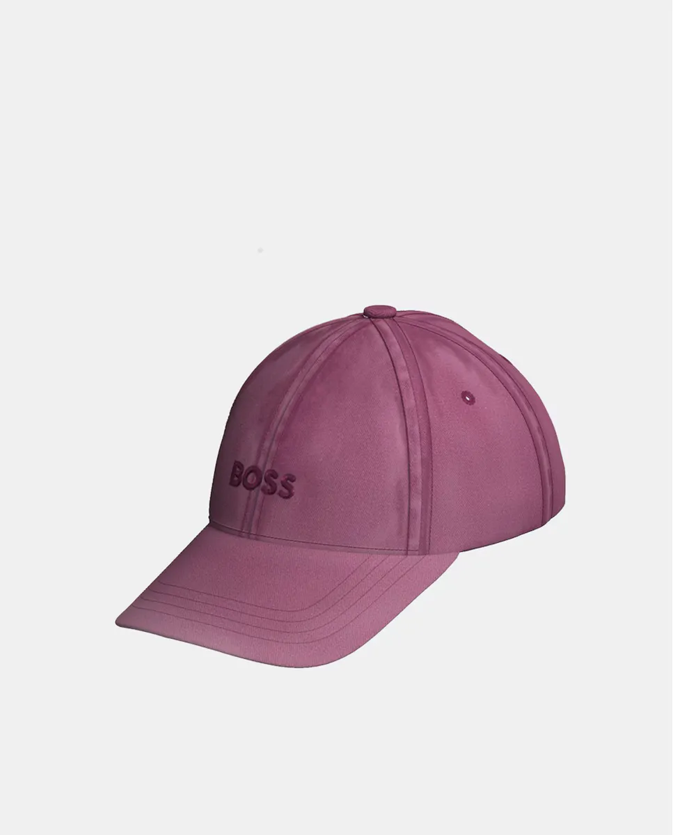 Бейсболка с 6 панелями и принтом розовой монограммы Boss, розовый 
Бейсболка с 6 панелями и принтом розовой монограммы Boss, розовый