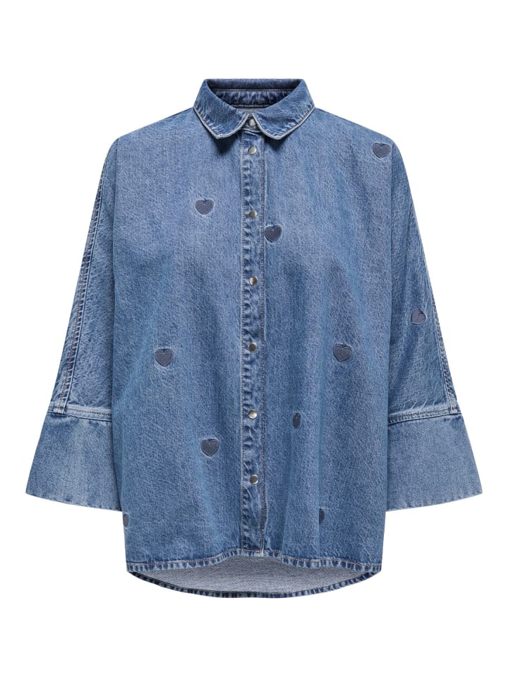 Рубашка ONLY, Средне-синий деним
Рубашка ONLY, Средне-синий деним