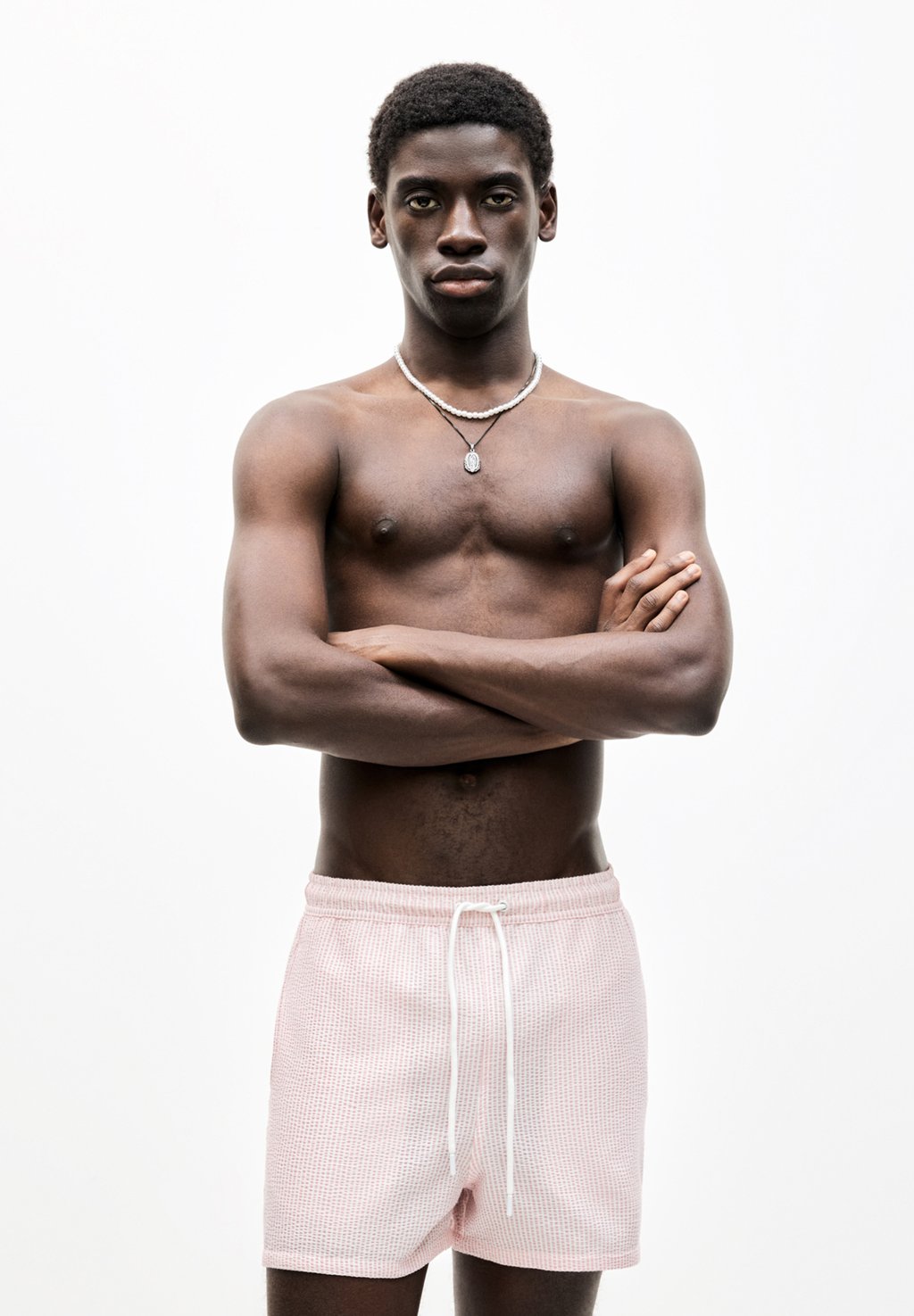 Шорты для плавания STRIPE PULL&BEAR, розовый 
Шорты для плавания STRIPE PULL&BEAR, розовый