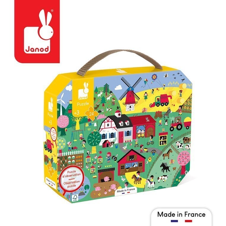 Janod, пазл-наблюдение в чемодане Farma, 24 шт.
Janod, пазл-наблюдение в чемодане Farma, 24 шт.