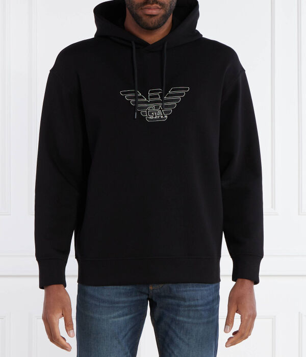 Толстовка Emporio Armani Regular Fit с логотипом, черный 
Толстовка Emporio Armani Regular Fit с логотипом, черный