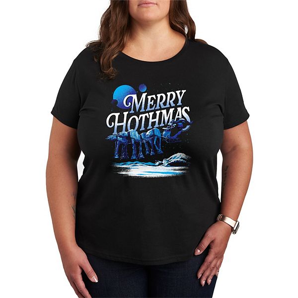 Футболка Plus size с новогодним принтом Merry Hothmas Star Wars
Футболка Plus size с новогодним принтом Merry Hothmas Star Wars
