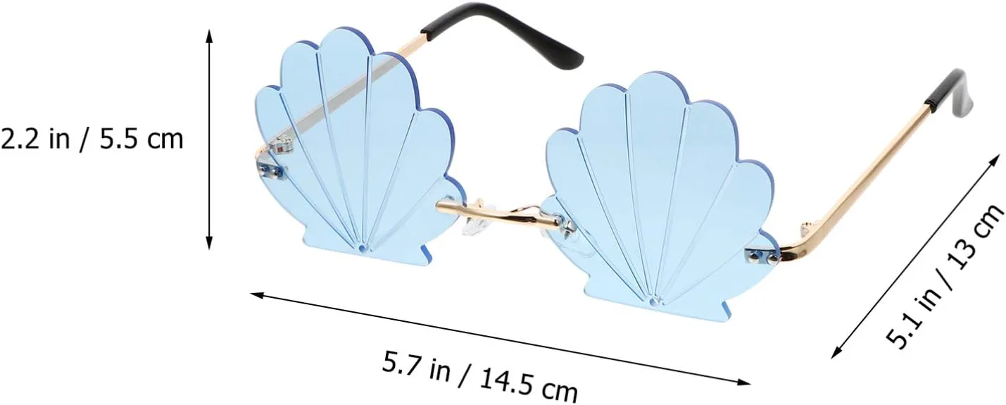 Солнцезащитные очки в форме ракушки, без оправы, с синей волной, с защитой от УФ-излучения, для женщин, для летней пляжной вечеринки (удобная посадка) Toddmomy
Солнцезащитные очки в форме ракушки, без оправы, с синей волной, с защитой от УФ-излучения, для женщин, для летней пляжной вечеринки (удобная посадка) Toddmomy