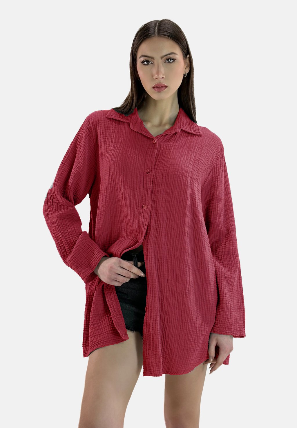 Блузка на пуговицах Elara, бургундия
Блузка на пуговицах Elara, бургундия