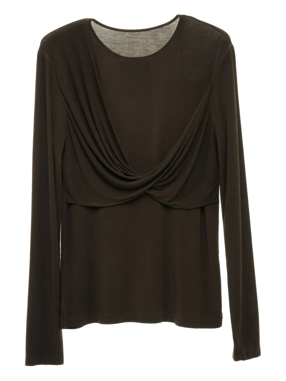 Футболка с закручивающейся передней частью Uma Wang, коричневый
Футболка с закручивающейся передней частью Uma Wang, коричневый